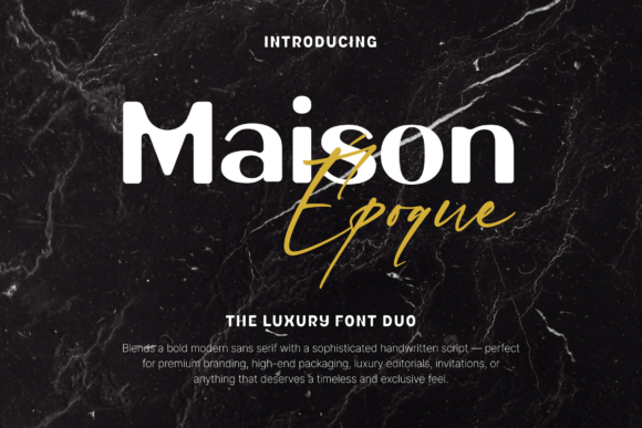 Maison Époque Duo: A Versatile Display Typeface for Modern Branding